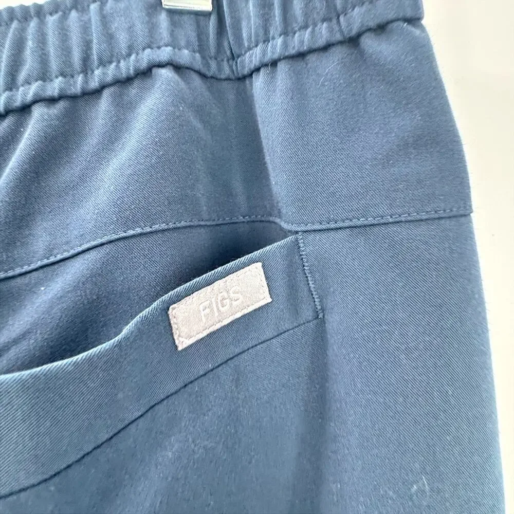 FIGS Men's Tansen Jogger Pants Classic Fit Elastic Waistband Gray Blue Size  L